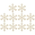 thumbnail image 1 of EZPXFCI 10pcs Wooden Snowflake with Holes, 3.39" Unfinished Predrilled Natural Wood Slices for Crafts Centerpieces, Wooden DIY Christmas Ornaments Hanging Decorations, 1 of 7