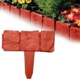 thumbnail image 1 of EZPXFCI 1PC Garden Edging Border Lawn Fence Edging Cobbled Stone Effect Plant Hammer In, Red, 1 of 9
