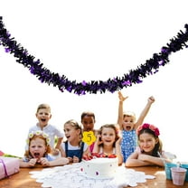 EZPXFCI 78.74 In Tinsel Garland Christmas Halloween Garland Decorations Metallic Tinsel Twist for Christmas Tree New Year Holiday Birthday Party Thanksgiving Decorations