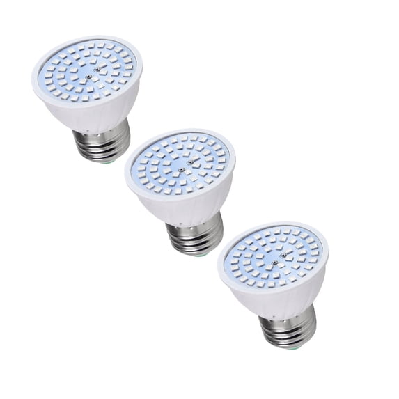 EZPXFCI 3 Pcs E26 LED Grow Light Bulb,60 LEDs Full Spectrum Plant Light for Indoor Plants,Grow Lamp with 180° Wide Beam Angle for Seedling & Succulents,White