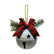 EZPXFCI 5.9 Inch Giant Christmas Bells Decor - Metal Bell with Bow Hanging Ornament for Tree, Door & Christmas Tree Accessories, Holiday Decor Outdoor Porch Garden Yard Fireplace