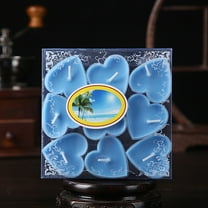 EZPXFCI 9Pcs Low Temperature Candles, Heart Shaped Aromatherapy Candle Romantic Body Safe Wax Low Heat Dripping Play Candles, Smokeless Unscented Tea Lights for Anniversaries, Home Decor