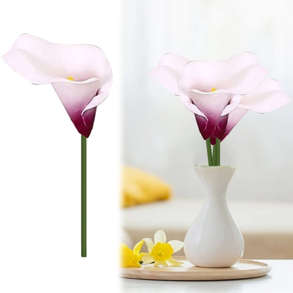 EZPXFCI Artificial Calla Flowers with Lifelike Soft Fabric Petals Elegant Decor for Home Kitchen Countertops,Wedding Table Centerpieces,Living Room Vases