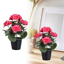 EZPXFCI Artificial Crabapple Pothos Plant - Potted Fake Flowers with Vines & Plastic Leaves - Indoor Outdoor Decorative Faux Plant