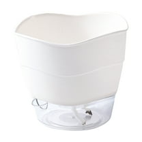 EZPXFCI Automatic Self-Watering Plant Pot Absorbent Rope Round Plastic Planter for Use for Home Gardening and Fish Keeping