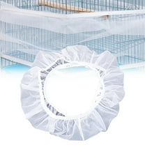 EZPXFCI Bird Cage Seed Catcher White Bird Cage Net Cover Seed Catcher Guard Net Cover Adjustable Bird Cage Netting Seed Catcher Stretchy Bird Cage Seed Catche for Parrot Enclosures Round Square Cages