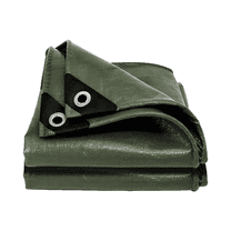 EZPXFCI Canvas Tarp 3x3 in Heavy Duty Waterresistant Tarps with Grommets, UV Resistant,Durable Cloth Covers for Car, Roof, Boat, Camp, Canopy, Woodpile