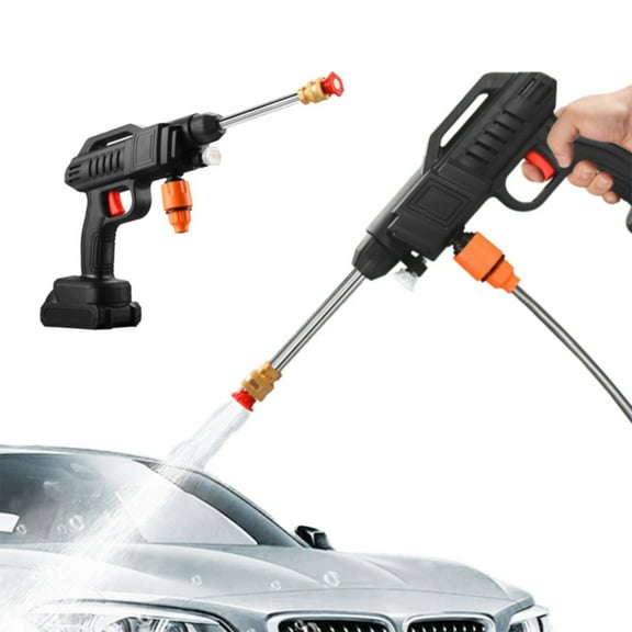 EZPXFCI Cordless Pressure Washer 1500W Portable Pressure Washer 60Bar/870 Battery Pressure Washer With 2 Nozzles 2 Battery 5m Hose Cordless Power Washer Portable Wash For Car Floor