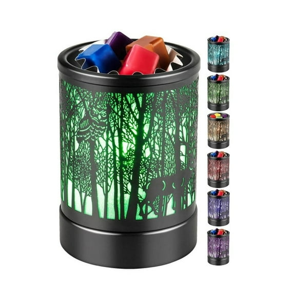 EZPXFCI Electric Wax Melt Warmer PTC Heating Plate with 7 Colors LED Changing Light Wax Warmer Fragrance Warmer for Home Office Gifts & Decor