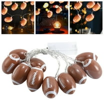 EZPXFCI Football String Lights 59 In 10 LED Decorations for Room Battery Powered Light up Sport Theme Party Birthday Decor for Bedroom Lover Gift