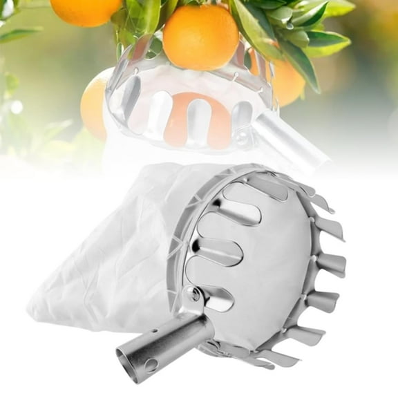 EZPXFCI Fruit Picker Head Basket Fruit Picking Tools Portable Fruit Picker Catcher Bag for Harvest Picking Apple Citrus Pear Peach