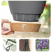 EZPXFCI Hanging Planters for Indoor Plants 10 Inch, Hanging Baskets for Plants Outdoor with Visible Water Level, Hanging Flower Pots with Drainage Holes & Removable
