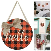 EZPXFCI Hello Fall Sign for Front Door Autumn Wooden Hanging Door Hanger Sign Fall Welcome Wreaths with Bow Maple Leaf Farmhouse Wall Decoration for Home Thanksgiving Harvest Front Porch Decor