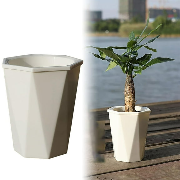 EZPXFCI Lazy Flower Pots Water Plants Pot/Self Watering Planter with Visible Water Level,Flower Root Care Seedlings Nursery Pot Planter Plants Pots Indoor Out Flowerpot Window Balcony