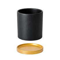 EZPXFCI Modern Planter Pots – Plastic Flower Pots with Tray Saucer, Plant pots for Indoor Outdoor Garden Plants, Flowers, Home Decor(Black)