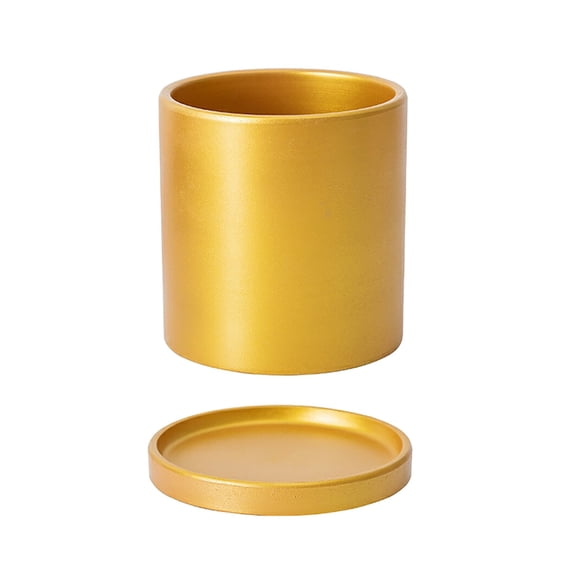 EZPXFCI Modern Planter Pots – Plastic Flower Pots with Tray Saucer, Plant pots for Indoor Outdoor Garden Plants, Flowers, Home Decor(Gold)