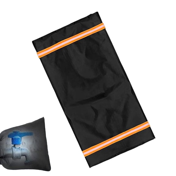 EZPXFCI Outdoor Faucet Covers for Winter - 15'' x 27.5'' Outdoor Water Faucet Cover Socks for Winter Freeze Protection Pipe Insulation Reusable Waterproof Insulated Spigot backflow Cover,Black