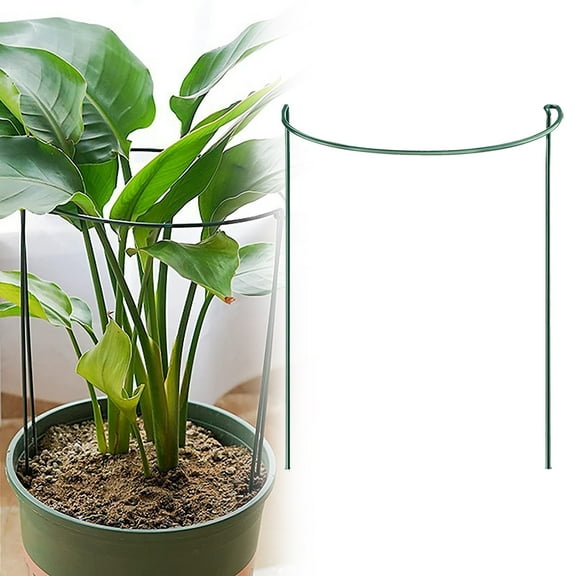 EZPXFCI Plant Support Stakes, Half Round Metal Peony Cages and Supports, Garden Plant Support Ring for Indoor Outdoor Plants, Tomato, Hydrangea, Monstera, Flower13.78/15.75/23.62 Inch