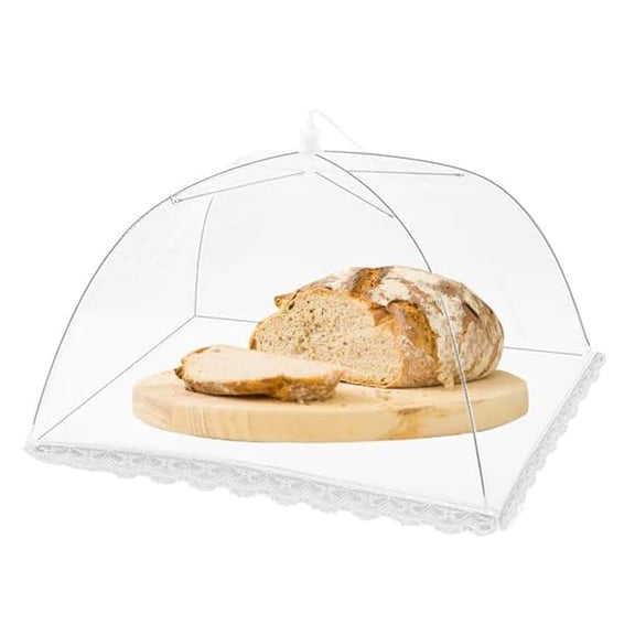 EZPXFCI White Mesh Food Covers, Cake Covers Umbrella for Outdoor Use Fruit Cover Net for Kitchen and Picnic Convenient Breathable Design to Keep Food Fresh