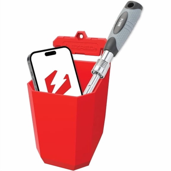 EZRED POUCH Magnetic and Flexible Storage Pouch, Scratch Resistant Polymer, Red