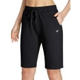 thumbnail image 1 of EZRUN Womens Bermuda Shorts Sweat Shorts with Deep Pockets Cotton Shorts for Women Gym Workout, 1 of 6