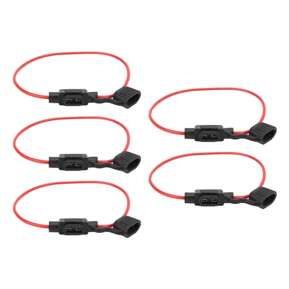 EZSPTO 5Pcs  Holder 12V 30A Refractory Waterproof Bendable Removable Dustproof In Line  Holders,Inline ,In Line  Holders 12v