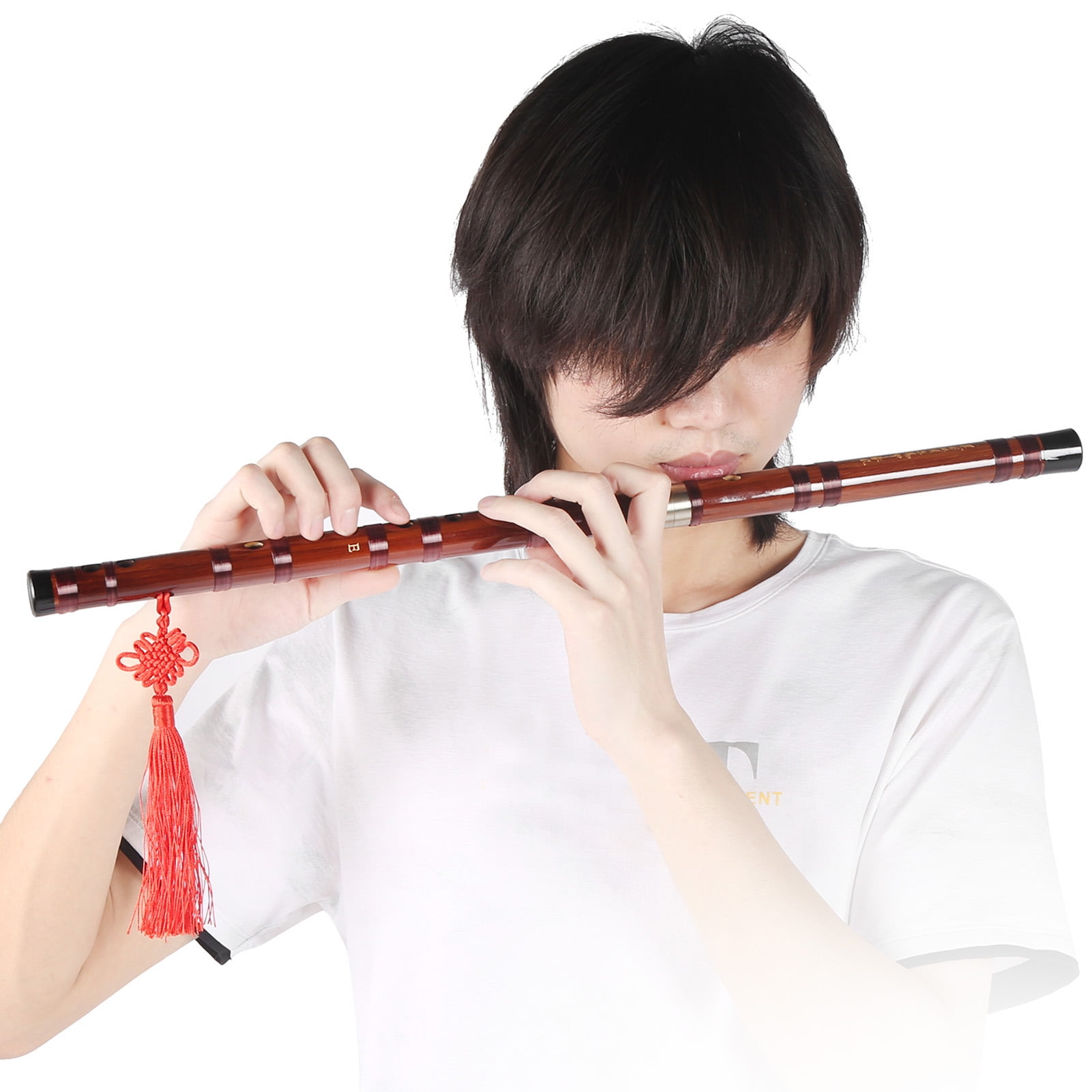 EZSPTO Bamboo Flute,Dizi Instrument,E‑Key Bamboo Flute Selected Dry Bitter Material Traditional