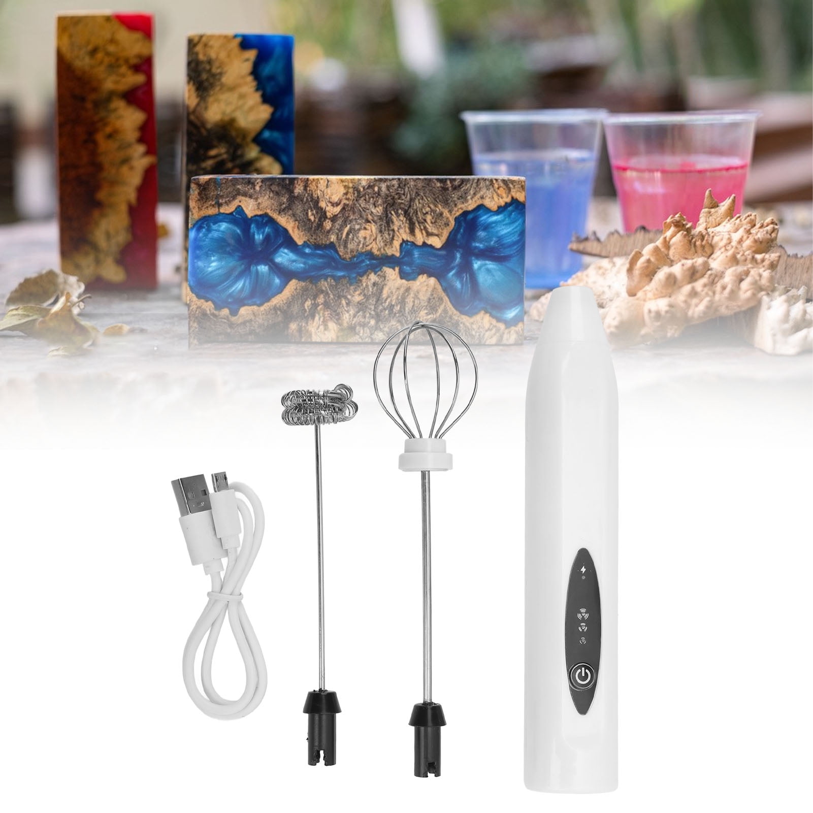 EZSPTO Electric Mixing Stick,Handheld Electric Mixer USB Charging Anti