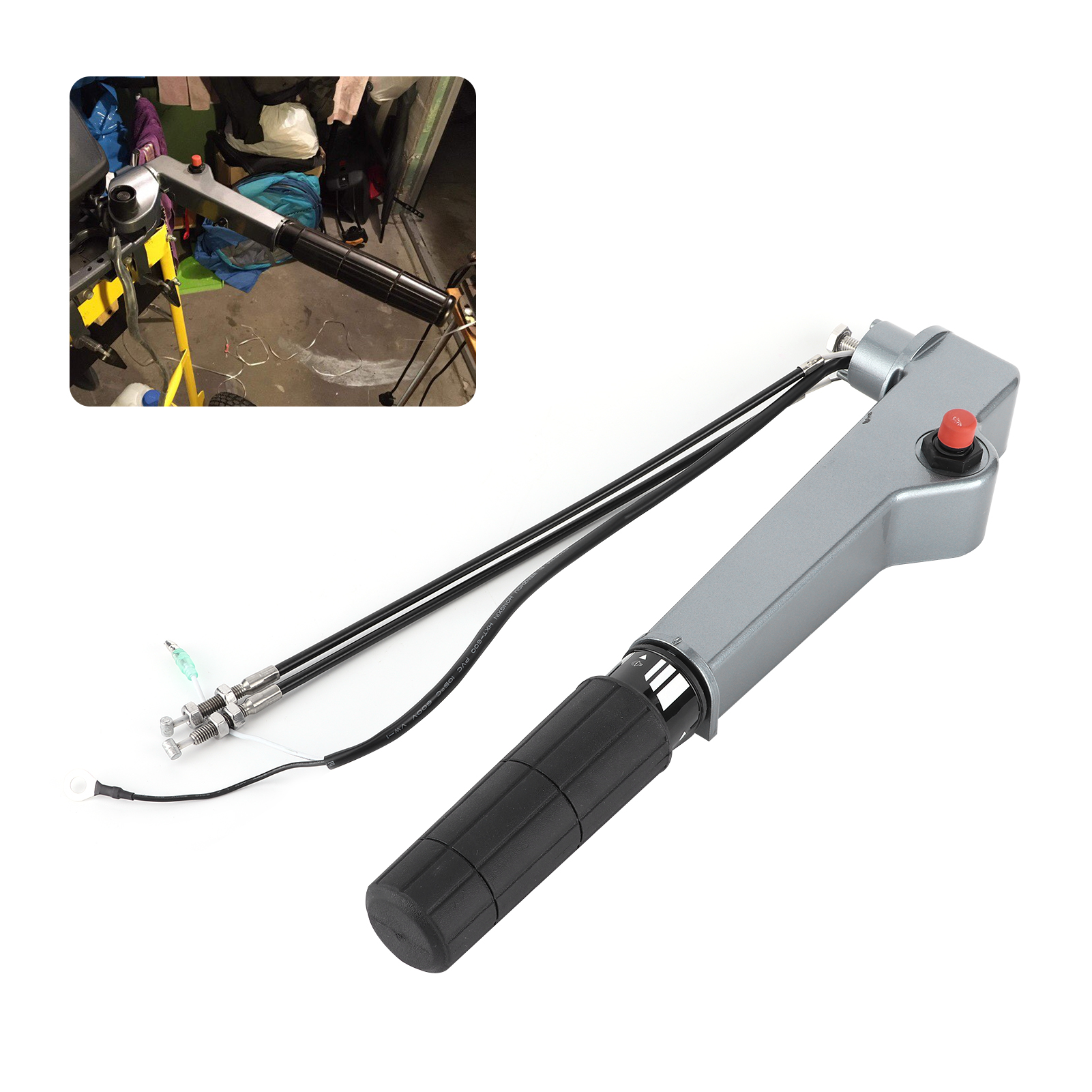 EZSPTO Outboard Engine Tiller Handle,Outboard Motor Engine Steering Tiller Arm Aluminium Alloy