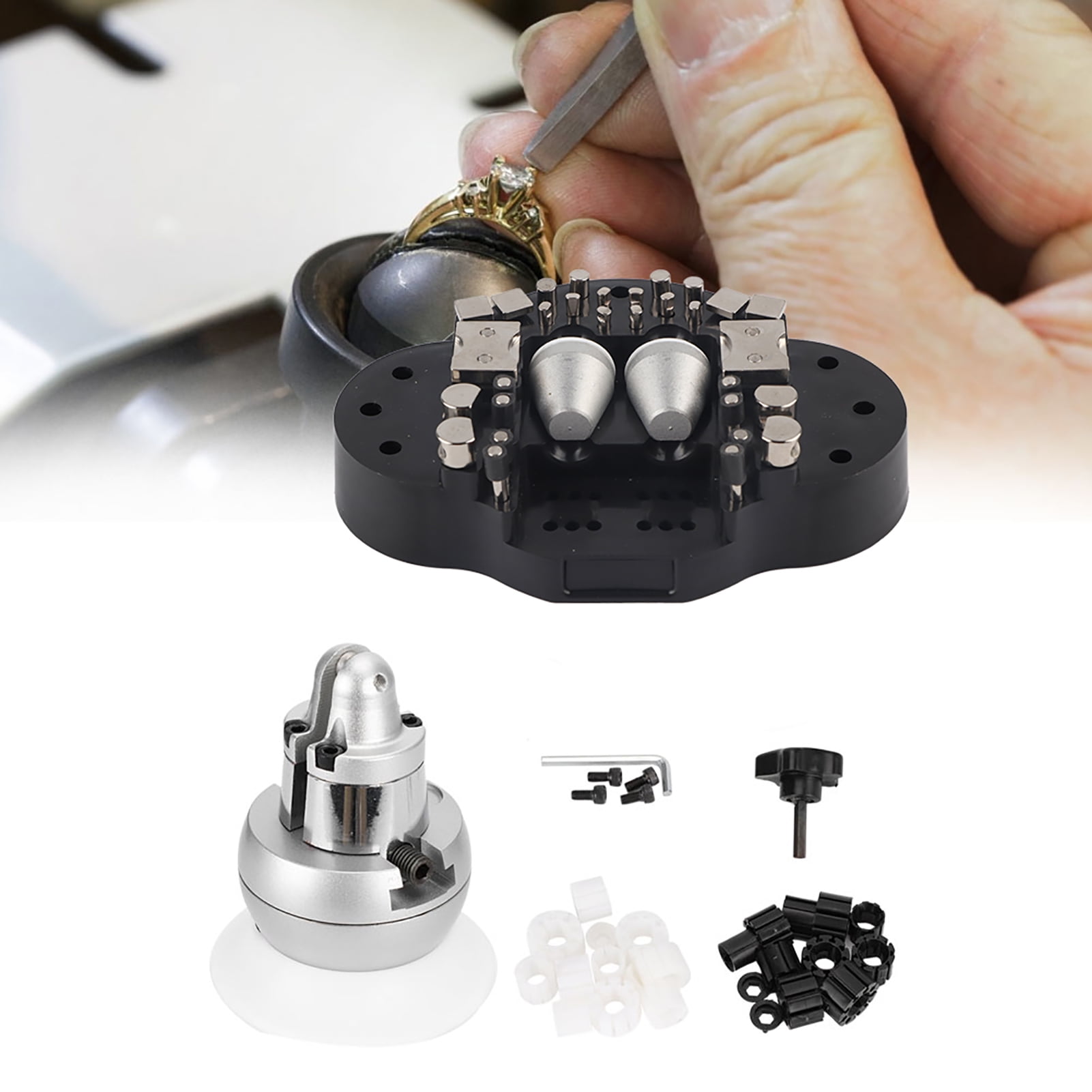 EZSPTO Universal Rotation Base Attachment Block Jewelry Engraving Vise