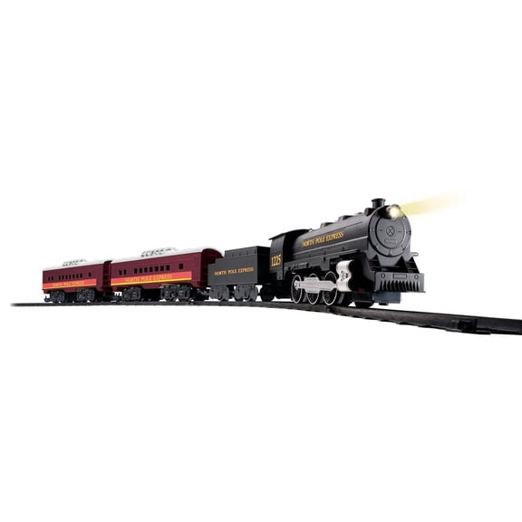 EZTEC Battery Operated North Pole Express Christmas (29 pieces plastic train set, with operating headlight)