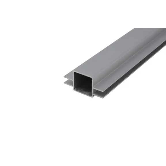 EZTube 100-270-S I-Slot 2-Way Captive Extended Fin Square Aluminum Extrusion, 1/4 Panel, 94" x 1" x 1" Rail