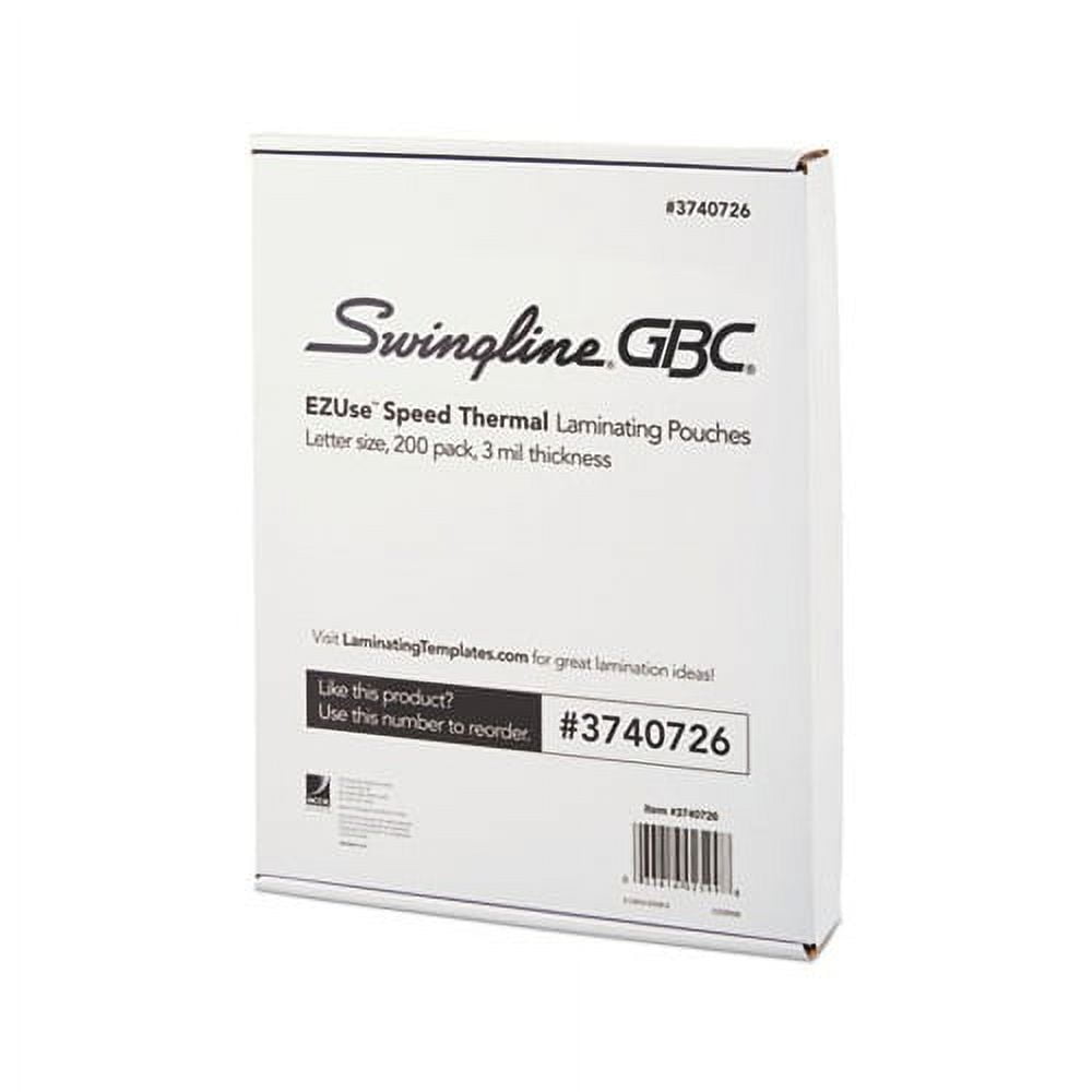 EZUse Thermal Laminating Pouches 3 mil, 9" x 11.5", Gloss Clear, 200/Pack