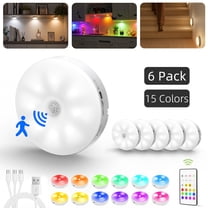 3 Rgb Led Sensor WILLED 1200mAh Rechargeable Puck Lights, 3 Colors Dimmable LED Under ...