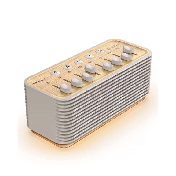 EZVALO White Noise Sleep Sound Machine, 255+ Mixer Options with Portable Speaker, Night Light, Sleep Timer, Breath Therapy, White Noise Machine for Adults Sleeping Meditation with Light