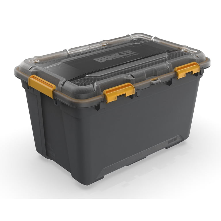 Ezy Storage 19.8 Gallon Large Gasket Tote, IP68 WaterProof Plastic