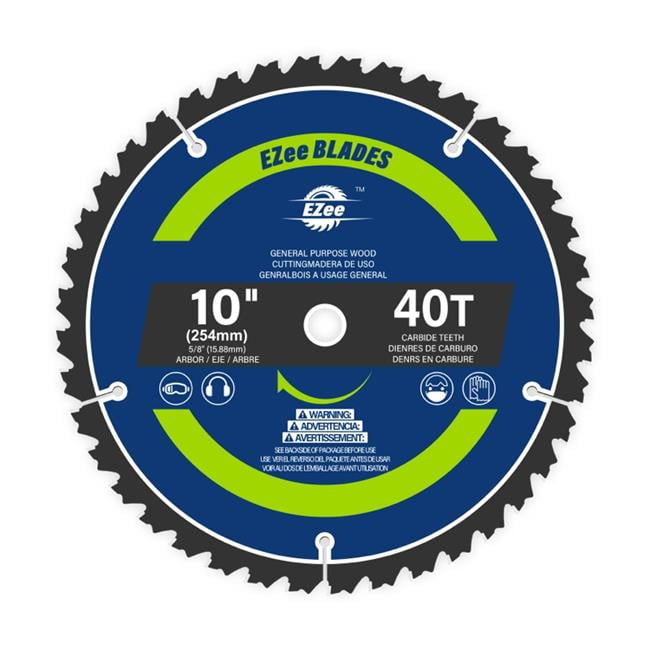 EZee Circular Saw Blades 10 Inch 40 Tooth,ATB,TCT( Tungsten Carbide