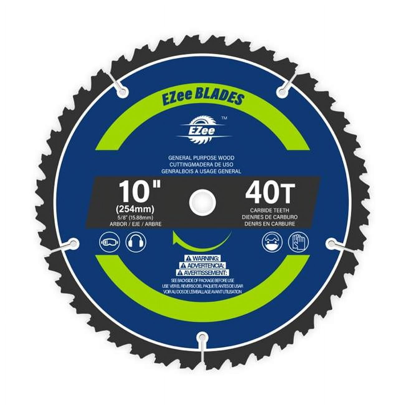 EZee Circular Saw Blades 10 Inch 40 Tooth,Table Saw Blade,ATB,TCT(Tungsten Carbide Tips) Miter