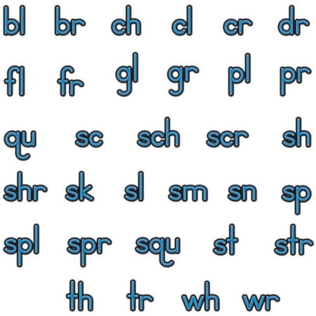 EZread Soft Touch Magnetic Beginning Blends And Digraphs - 35 magnetic letters