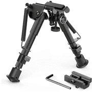 EZshoot 6-9 Inches Carbon Fiber Bipod Picatinny Bipod with Adapter