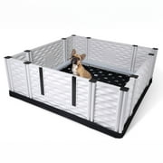 EZwhelp EZclassic 48"x48"x18" Large Padded Dog Whelping Box with Rails, Puppy Whelping Supplies, Black Pad