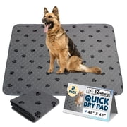 EZwhelp Premium Reusable Quick Dry Dog Pee Pads, 48x48 Inch 2 Pack   Waterproof, Washable, Non-Slip Training Pads for Large Dogs & Cats, Fast Absorbent, Durable Reusable Potty Mats