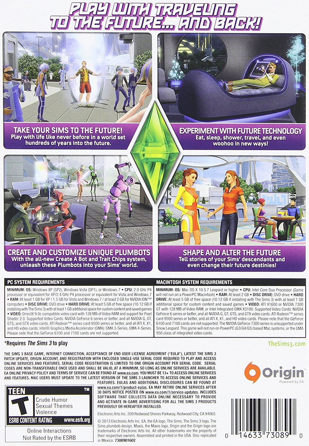 Ea The Sims 3 Into The Future - Simulation Game Retail - Dvd-rom - Mac, Pc (73089) - image 1 of 5
