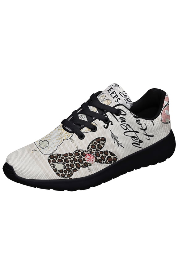 EaStr Bunny Peeps Happy EaStr Shoes Sneakers for Women Men Black Size 11