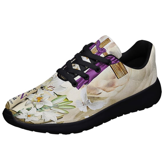 EaStr ChriStCross He Is Not Here For He Is Risen Shoes Sneakers Black Size 13