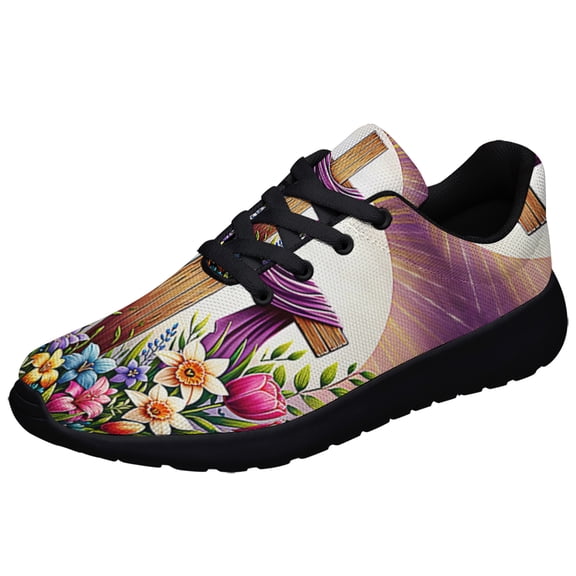 EaStr Day ChriStan Cross Shoes Sneakers for Women Men Black Size 8.5
