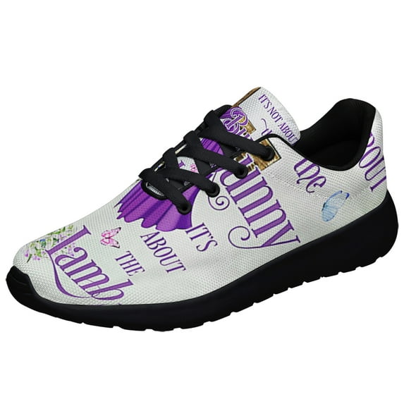 EaStr Day It's Not About The Bunny It's About The Lamb Shoes Sneakers Black Size 9.5