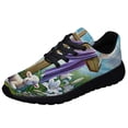 thumbnail image 1 of EaStr Day Lamb Purple Cloth on Cross Shoes Sneakers Black Size 9, 1 of 7