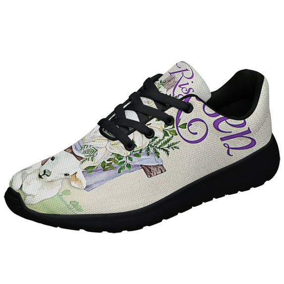 EaStr He Is Risen ChriStan Cross Lamb Shoes Sneakers Black Size 9.5
