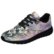 EaStr He Is Risen Cross Faith Lily Shoes Sneakers Black Size 4